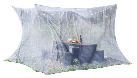 infactory Mosquitonetz: Moskitonetz für Innen und Außen, 300 x 300 x 250 cm, 220 Mesh, weiß (Outdoor Moskitonetz)