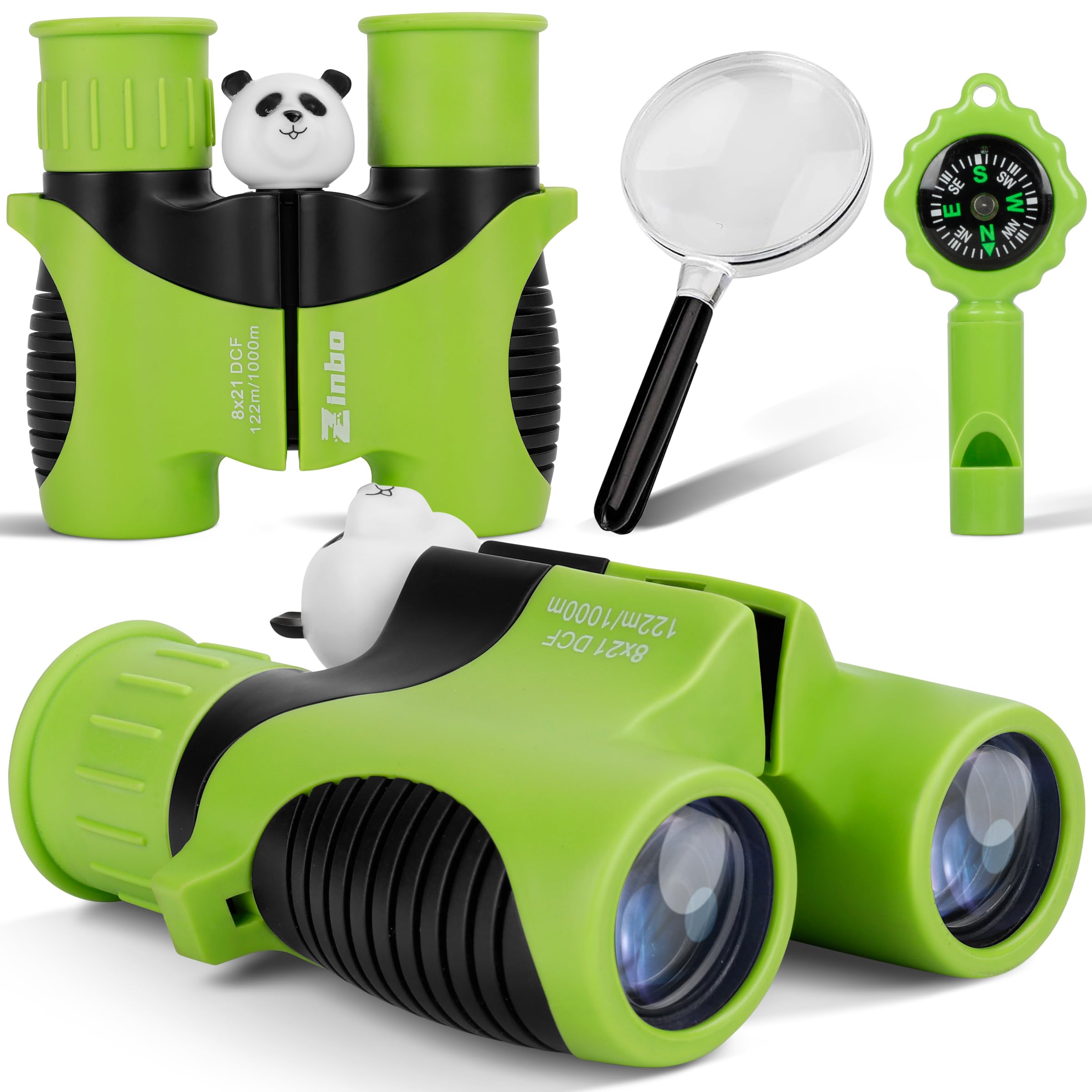 Binoculars for Kids, Toys for 3-12 Year Old Girls and Boys, Bird Watching Hiking 4 5 6 7 8 9 10 Year Old Girl Boy Christmas Birthday Gifts, Outdoor Toys for Kid Set with Magnifying Glass & Compass