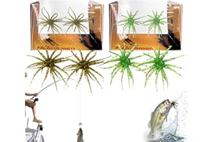 Floating Sea Urchin Soft Fishing Lures - 1.7g 6cm TPR Tentacle Creature Baits, Lifelike Breathing Swimming Action Soft Plasti