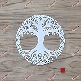 6'' White Yggdrasil Tree of Life Decal Sticker Viking Odin Norse Norway Norwegian Roundel