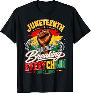 Juneteenth Breaking Every Chain Since 1865 Freedom Men Kids T-Shirt