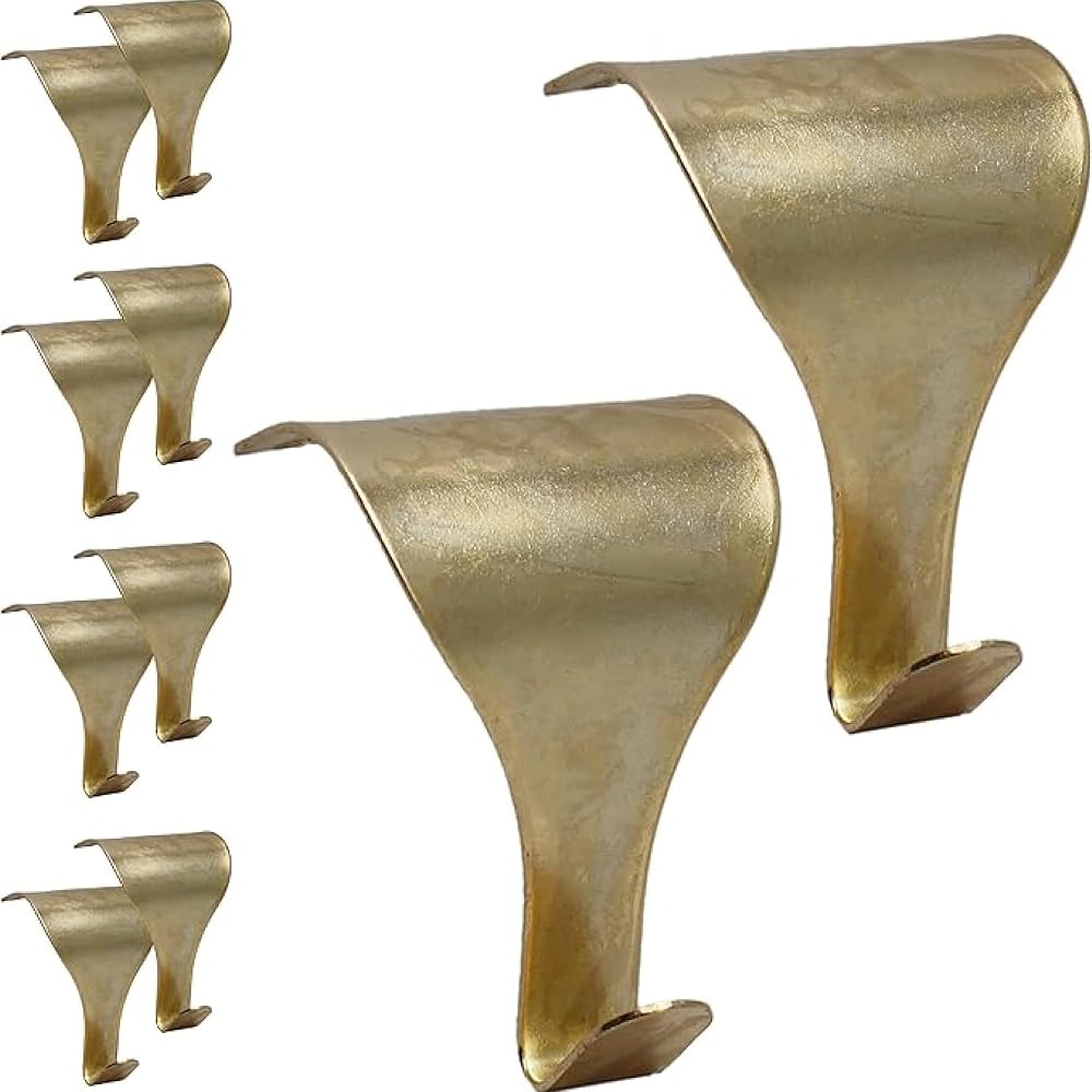 EAI Moulding Hook Dado Picture Rail Brass Plated Pack of 10