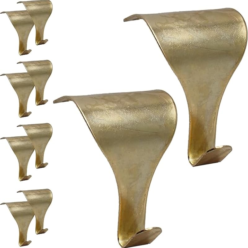 EAI Moulding Hook Dado Picture Rail Brass Plated Pack of 10