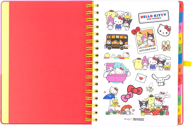 - Agenda Semanal Escolar Hello Kitty 2026-2027 com Autocolantes e Extras – Planeador Completo de setembro de 2026 a agosto de 2027
