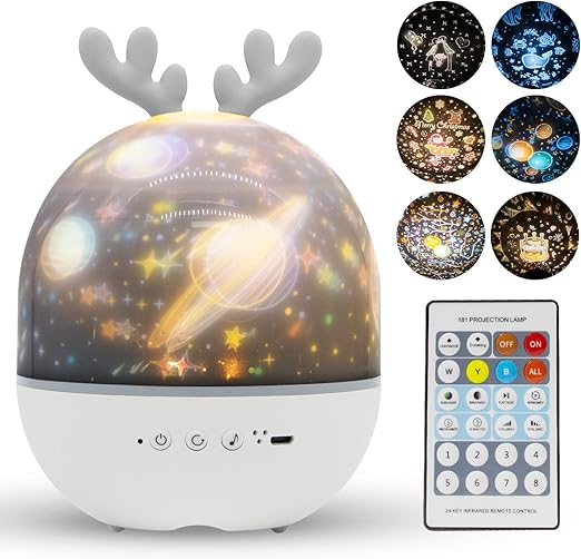hepside proyector estrellas 360 rotacion proyector estrellas bebe 7 modos lampara proyector infantil luz nocturna con rotacion y musica bebe regalo