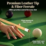 Genubi Industry Pool Cue Sticks 58 Inch Set of 2 Hardwood 2-Piece Billiards Cue view 6