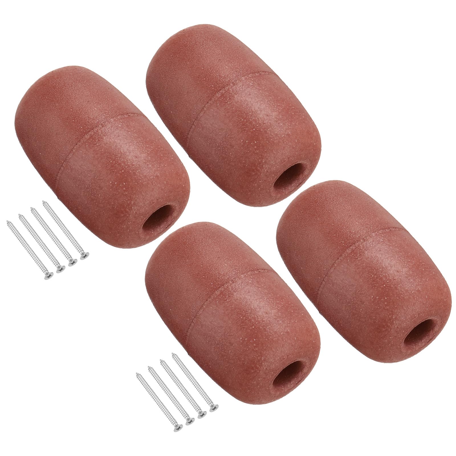 PATIKIL 4.33" x 2.76" Rope Float Buoy Set, 4 Pcs 270g Deep Water Floats Rope Float Buoy with Screw Great for Trail Markers Dock Floats Kayak Boats Swimming Pool, Red