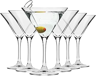 Krosno Martini-Gläser Cocktailgläser | Set von 6 | 150 ML | Elite Kollektion | Perfekt für Zuhause, Restaurants und Partys | Spülmaschinenfest und Mikrowellengeeignet