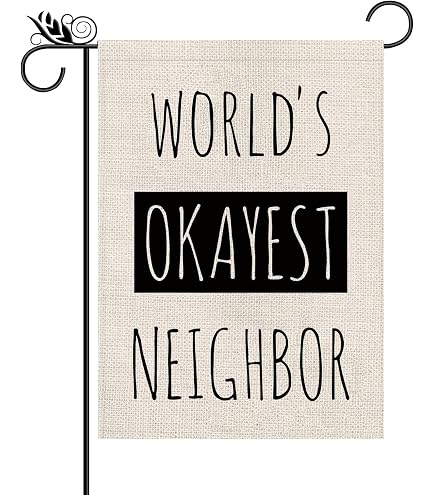 3dRose Gartenflagge "Best Neighbor Ever" – Lustiger Nachbarschafts-Humor, 30,5 X 45,7 Cm. Aus Polyester, Einseitig Bedruckt.