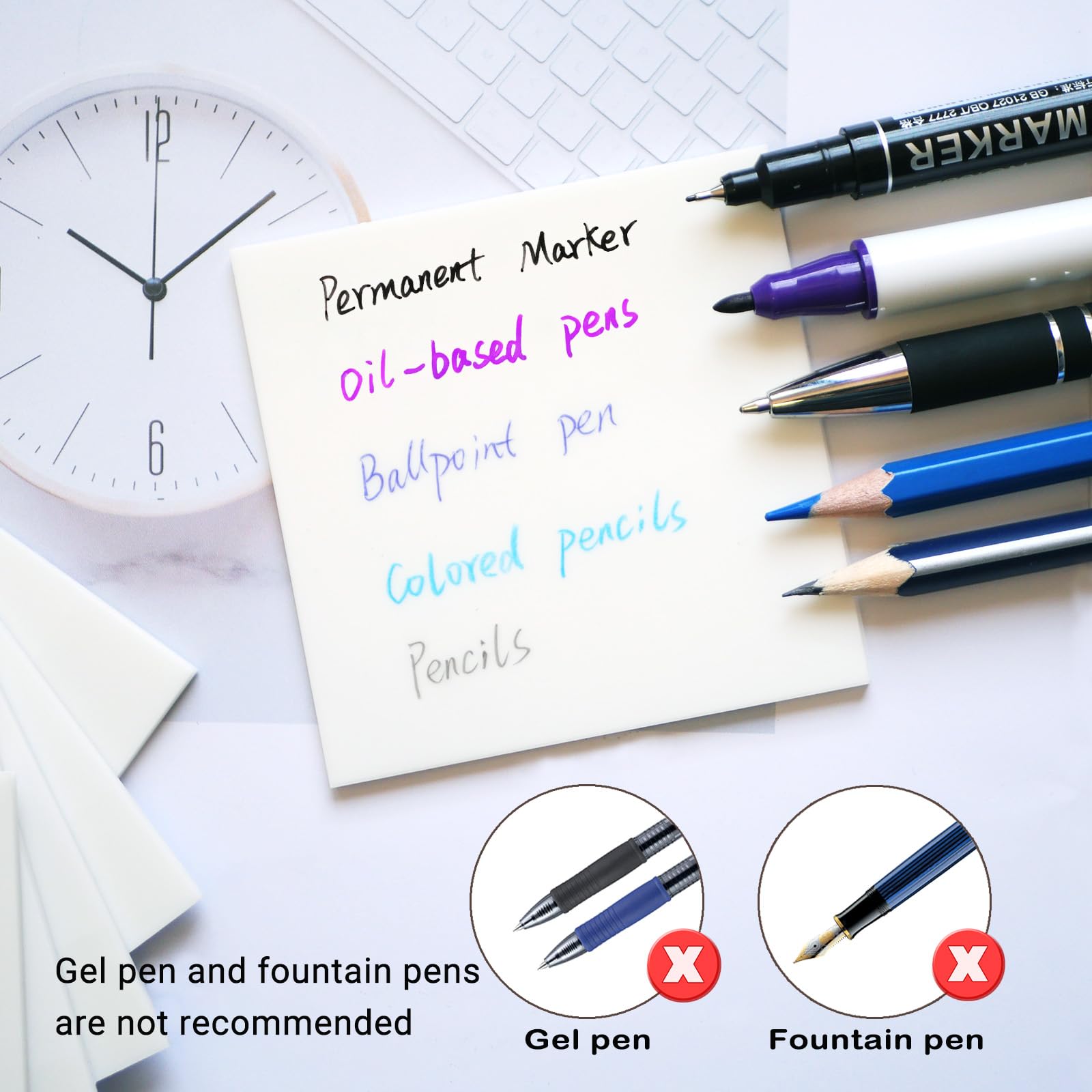 Mua 600 Sheets Transparent Sticky Notes, 3 x 3 inch Clear See Through ...