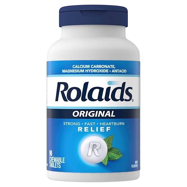 ROLAIDS ORIGINAL STRENGTH ANTACID, 96 CHEWABLE TABLETS, MINT FLAVOR, ORIGINAL STRENGTH HEARTBURN RELIEF