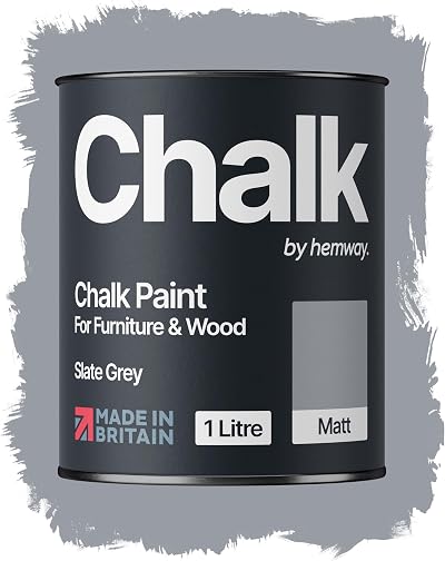 Hemway Chalk Paint Slate Grey 1L Furniture & Walls Matt Finish