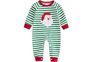 citgeett My First Christmas Baby Boy Girl Outfit Newborn Santa Claus Clothes Long Sleeve Romper Jumpsuit Fall Winter Clothes
