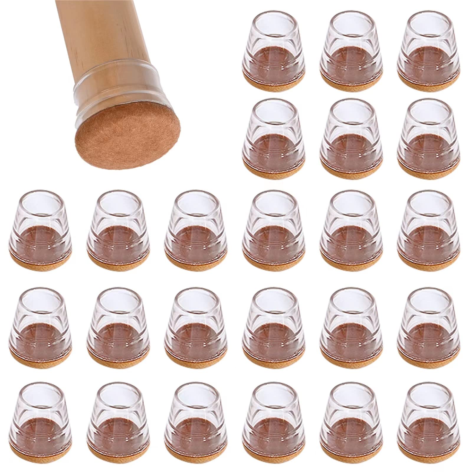 EULAPGOE 6 Rolls Chair Leg Floor Protectors, Chair Leg Cushions for Hardwood Floors with Wrapped Felt, Furniture Feet Protectors Pads