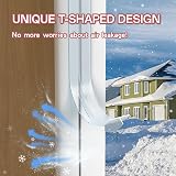 Maudzlan T Shape Draft Excluder Door Seal 240in Clear Silicone Self Adhesive view 4