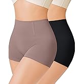 Nebility 2 Piece Slip Shapewear Shorts for Under Dresses Smooth Seamless Shaping Boyshorts Panties