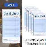 DGBDPACK Guest Check Pads 5pk Server Note Pads 250 Orders Blue 6.75x3.5 view 4