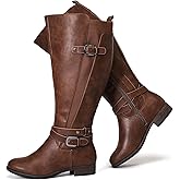Luoika Women's Extra Wide Calf Knee High Boots, Wide Width Winter Tall Boots.