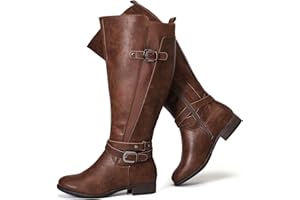 Luoika Women's Extra Wide Calf Knee High Boots, Wide Width Winter Tall Boots.
