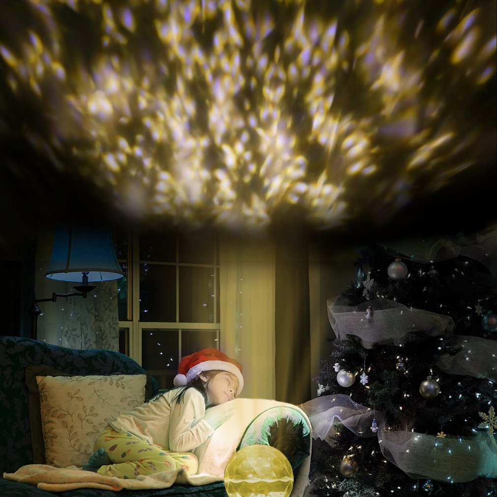 Christmas LED Flame Projector Lights for Decoration Lighting on Halloween, Holiday, Party, Garden, Christmas, Wedding, Outdoor LED Laser Flame Light Shower with Waterproof Rotating (Orange+Warm White)