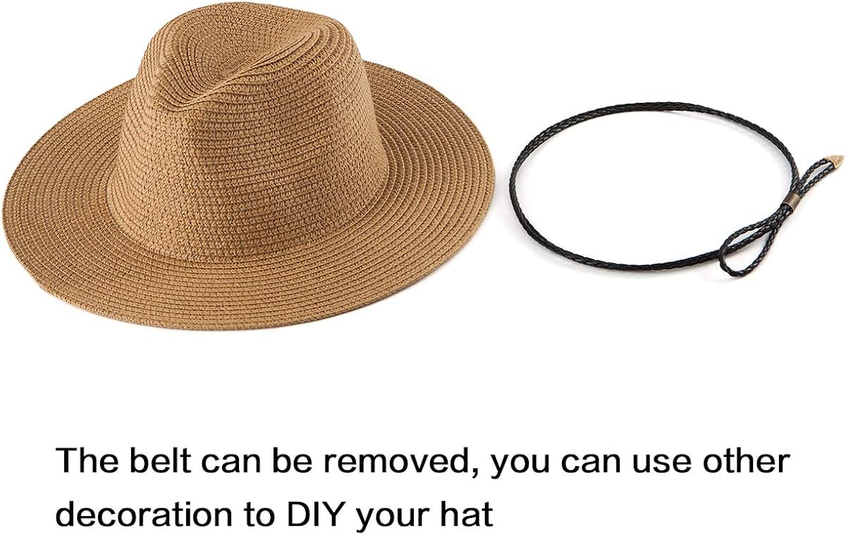 Wide Brim Fedora Hat Men Panama Straw 