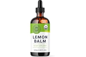 Vimergy Organic Lemon Balm Tincture Herbal Supplement – 175 mg of 10:1 Lemon Balm Extract per Serving, can be Used in Tea - USDA Certified Organic, Non-GMO, Alcohol-Free –115 mL (1 mL/Serving)