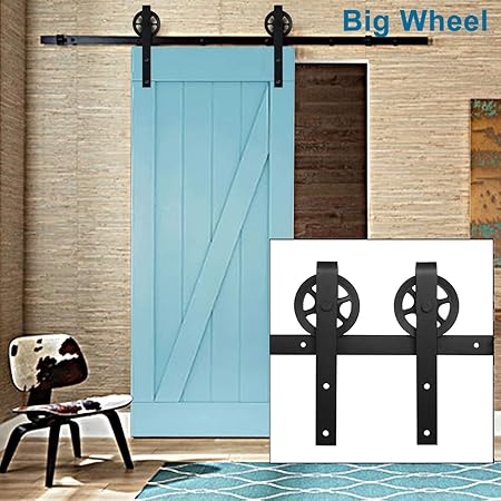 Amazon Com Doit 6 6ft Big Wheels Indoor Sliding Barn Door