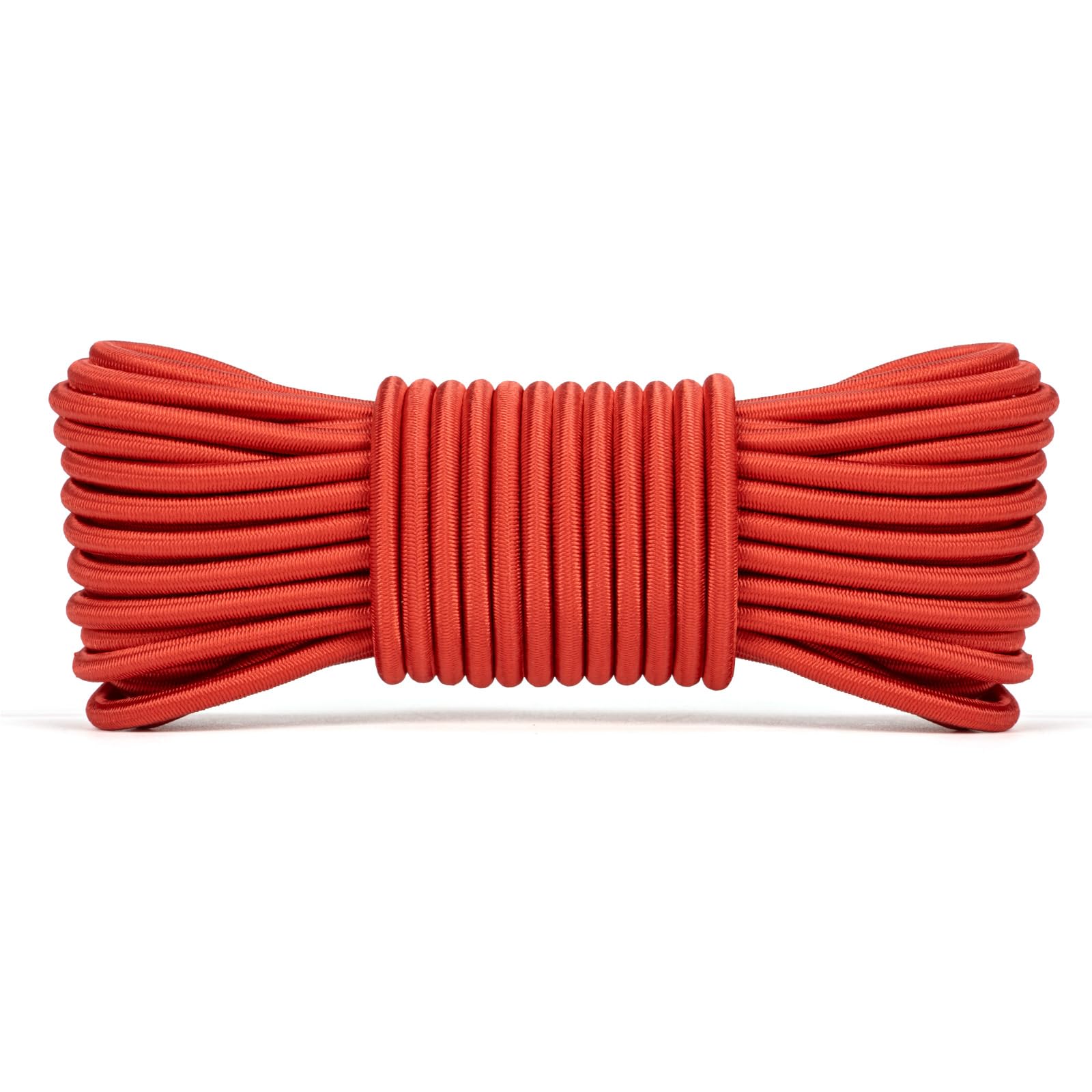 Abma Cord Bungee Cord 4mm 10M Elastic Shock Cord 100% Stretch Elastic Bungee Rope for Tarpaulin, Trailer, Backpack, Tent Pole, Kayak - Red