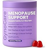 Menopause Supplements for Women | Menopause Gummy Vitamins | Relief for Hot Flashes, Night Sweats & Mood Swings | Helps Sleep Disruptions & Brain Function | 60 Vegan Gummies