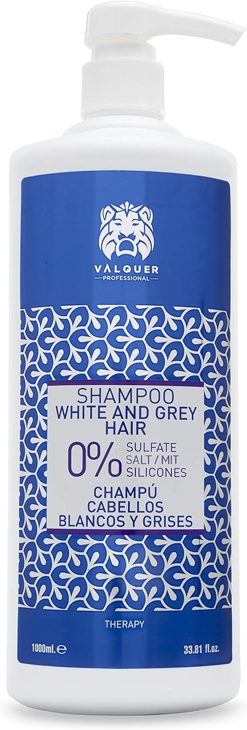 Válquer Shampoo for White and Grey hair - 1000 ml, Blau, 1 l (Pack of 1)
