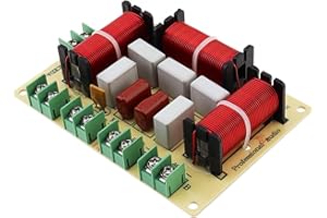 DriSentri 4 Way Crossover for Speaker, 120W 4-8 Ohm 4 Way High & Midrange with Dual Low-Frequency Divider, HiFi Solderless Audio Speaker Upgrade for Home Stereo