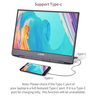 Buy G Story 15 6 Portable Monitor 1ms 165hz Portable Gaming Monitor Support 144hz Full Hd 1080p Ips Screen Usb C Computer Monitor With Hdmi Freesync For Laptop Ps5 Ns Xbox Ps4 Phone With