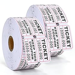 L LIKED 2000 Raffle Tickets 50/50 Raffle ticket 2