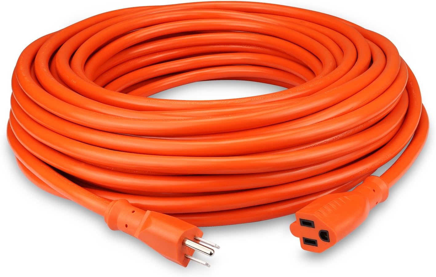 Allsmartlife 50FT Outdoor Extension Cord 12/3C SJTW Heavy Duty Outdoor/Indoor Power Extension Cable 12 AWG 3 Prong Extension Cord