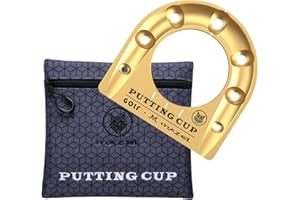 MAZEL Golf Putting Cup Hole Accuracy Trainer - Anodized Milled Aluminum Alloy Putting Training Aid for Indoor Outdoor Practice, with Carry Bag