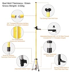 Huepar 12 Ft./3.7m Telescoping Pole with 1/4-Inch