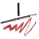 Juwel Cosmetics Retractable Lip Pencils for Women, Rich Creamy Lip Liner Pencil, Waterproof & Long Lasting, Easy to Use Mechanical Pencil with Carnauba Wax, Paraben-Free, Berry Red