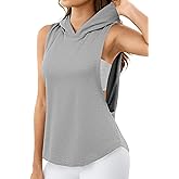 Remidoo Women's Sleeveless Hoodies Workout Tank Tops Activewear Open Side Shirts