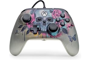 PowerA Advantage Plus Wired Controller for Xbox Series X|S - Bloom & Gloom, officially licensed, adjustable height thumbsticks, hall effect, mappable buttons, works with Xbox One and Windows 10/11 PC