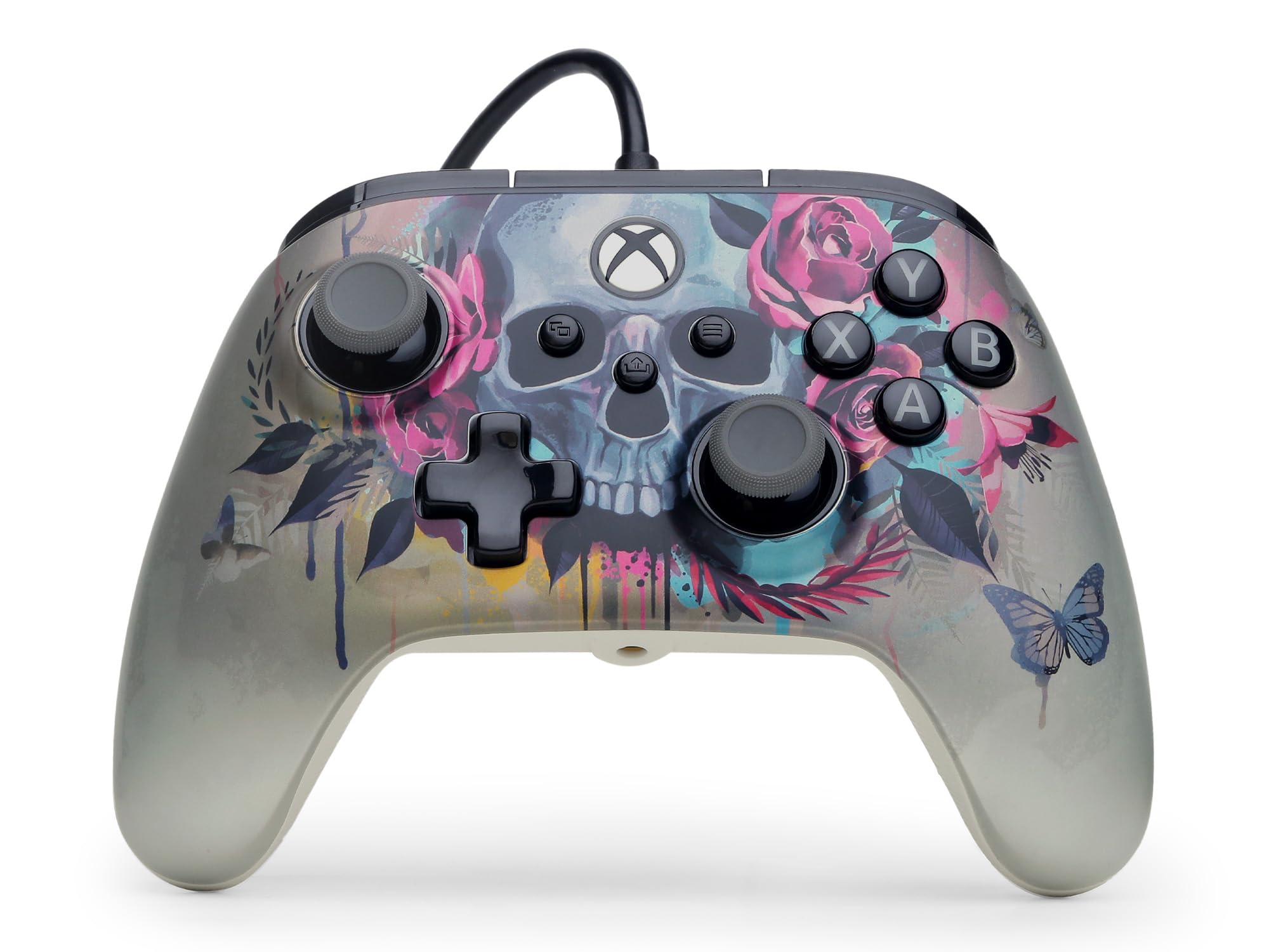 PowerA Advantage Plus Wired Controller for Xbox Series X|S – Bloom & Gloom, officially licensed, adjustable height thumbsticks, hall effect, mappable buttons, works with Xbox One and Windows 10/11 PC