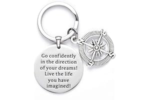 LParkin Graduation Keychains 2023 2024 Graduate Students Go Confidently in The Direction of Your Dreams Keychain College Senior Junior High Middle School
