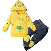 FOCICI Toddler Baby Boy Clothes Infant Spring Winter Outfits Pocket Hoodie Sweatshirt Dinosaur Pants