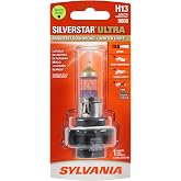 SYLVANIA H13 SilverStar Ultra Halogen Headlight Bulb, 1 Bulb | Ultra Night Vision for the Farthest Downroad, Whiter Light, and More Clarity for High Beam, Low Beam, and Fog Replacement
