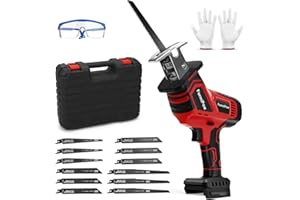 FormiPow Brushless Reciprocating Saw for Milwaukee M18 Battery, 19000 RPM Cordless Sawzall with 12 Saw Blades, Tool-Free Blad