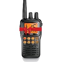 Uniden MHS75 Handheld Waterproof VHF Marine Radio, Black