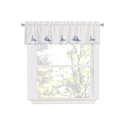 Renaissance Home Fashion Sailboat Valance, 58 x 12, Blue
