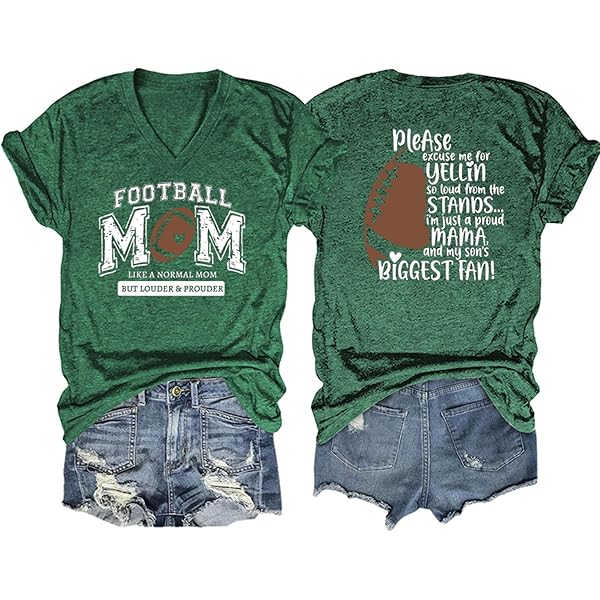 LAZYCHILD Soccer Mom Shirt Women Game Day T-Shirt Soccer