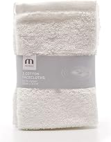 Meridiana Supersoft 100% Cotton Washcloths 3 Pack White 30cm x 30cm