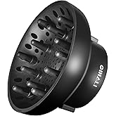 GIHALI Universal Hair Diffuser “Super Sturdy” 1.7 Inch to 2.6 Inch for Natural Curly and Wavy Hair, Hair Dryer Attachment (Black Matte)