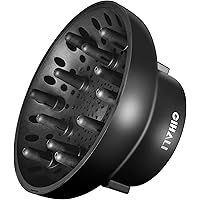 GIHALI Universal Hair Diffuser “Super Sturdy” 4.4-6.6cm for Natural Curly and Wavy Hair, Easy Install, Hair Dryer Attachment